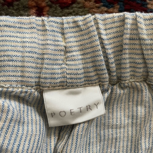 Poetry pinstripe linen pants size 8 - Picture 2 of 7